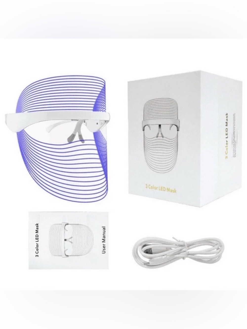 3-Color LED Light Therapy Mask by theoryselfcare - NEW IN BOX